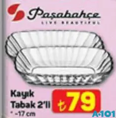 PAŞABAHÇE KAYIK TABAK 2'Lİ 17 CM PAŞABAHÇE KAYIK TABAK 2'Lİ 17 CM